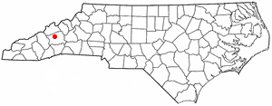 Location of Weaverville, North Carolina