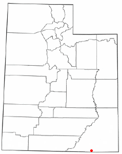 Location of Oljato-Monument Valley, Utah