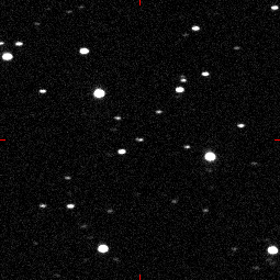 Flyby of Asteroid 2004 FH. The other object that flashes by is a meteor.