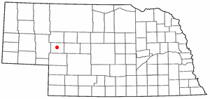 Location of Arthur, Nebraska