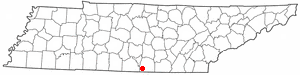 Location of Huntland, Tennessee