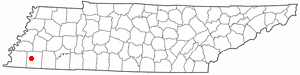 Location of Oakland, Tennessee