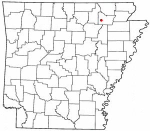 Location of Lynn, Arkansas