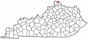 Location of Covington, Kentucky