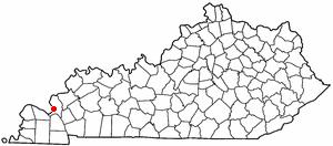 Location of Smithland, Kentucky