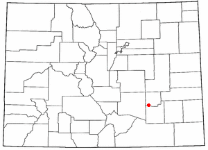 Location of Olney Springs, Colorado