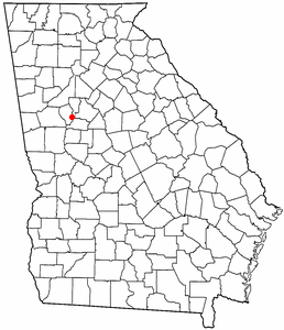 Location of Woolsey, Georgia