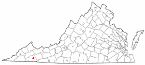 Location of Emory-Meadow View, Virginia