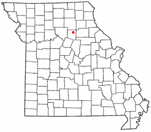 Location of Cairo, Missouri