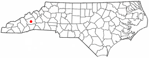 Location of Asheville, North Carolina