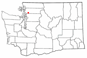 Location of Lake McMurray, Washington