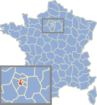 Location of de la XXX in France