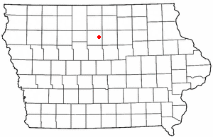 Location of Rowan, Iowa