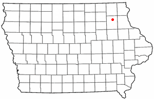 Location of West Union, Iowa