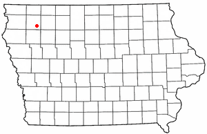 Location of Sutherland, Iowa
