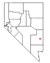 Location of Caliente, Nevada