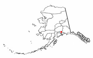 Location of Whittier, Alaska
