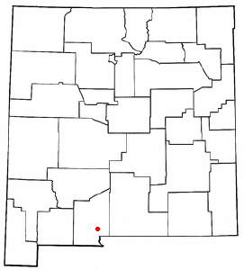 Location of Vado, New Mexico