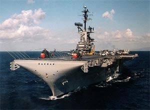 USS Yorktown at sea off of Hawaii, early '60s
