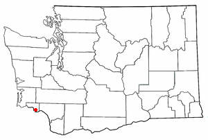 Location of Cathlamet, Washington