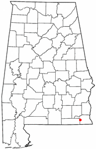 Location of Taylor, Alabama