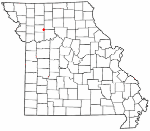 Location of Braymer, Missouri