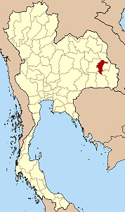 Map of Thailand highlighting Yasothon Province