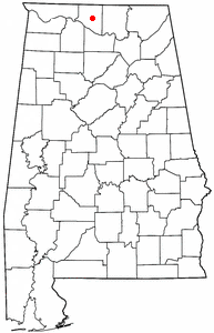 Location of Athens, Alabama