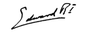 Signature of King Edward VIIIThe 'R' and 'I' after his name indicate 'king' and 'emperor' in Latin ('Rex' and 'Imperator', respectively).