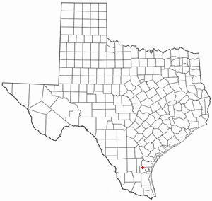 Location of Kingsville, Texas