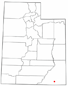 Location of Halchita, Utah