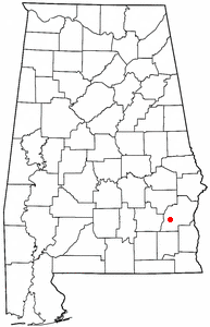 Location of Louisville, Alabama