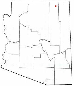 Location of Kayenta, Arizona