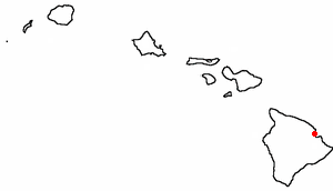 Location of Paukaa, Hawaii