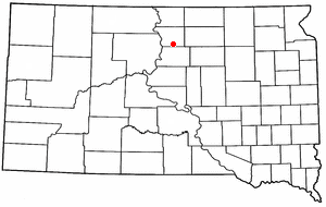 Location of Lowry, South Dakota