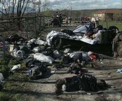 Kosovo Albanian refugees were hit by NATO by mistake