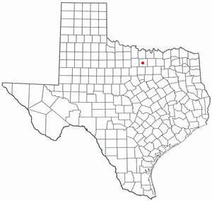 Location of Paradise, Texas