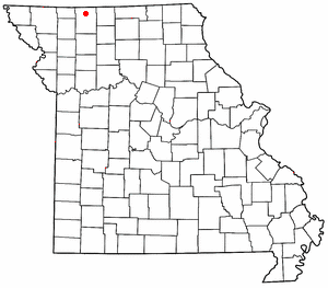 Location of Eagleville, Missouri
