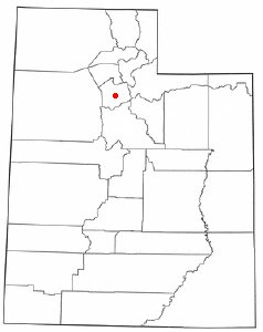 Location of Midvale, Utah