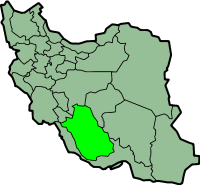 Map showing Fars in Iran