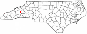 Location of Montreat, North Carolina