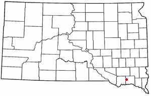 Location of Lesterville, South Dakota