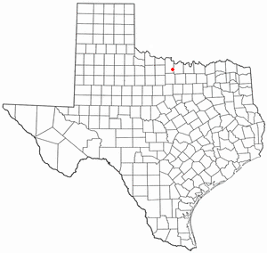 Location of Bellevue, Texas