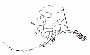 Location of Gustavus, Alaska