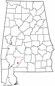 Location of Monroeville, Alabama