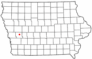 Location of Kirkman, Iowa