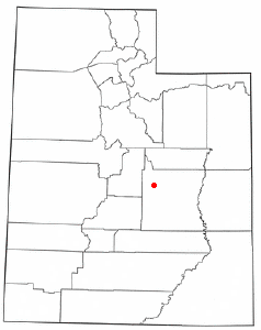 Location of Castle Dale, Utah