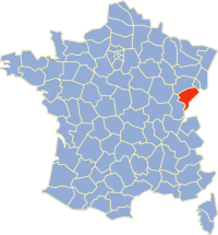Location of du Doubs in France