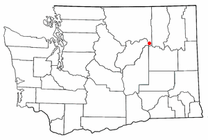 Location of Elmer City, Washington
