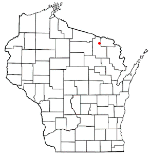 Location of Popple River, Wisconsin